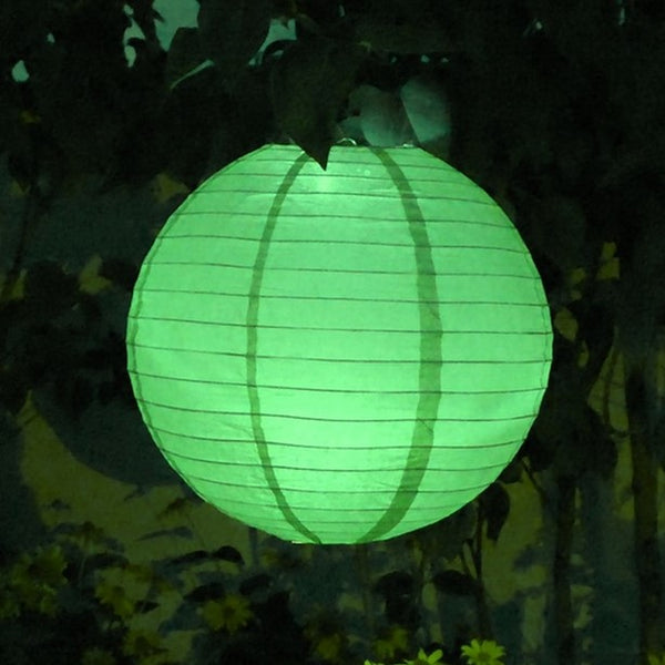 1 LED Lampion 40 cm in Grün