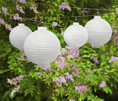 1 LED Lampion 30 cm weiß ohne Batterien
