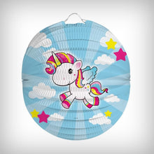Laden Sie das Bild in den Galerie-Viewer, 1 Laterne &quot;Einhorn&quot; rund 22 cm
