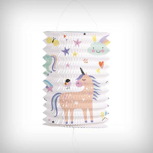 1 Laterne "Unicorn and Rainbows" 16 cm
