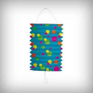 1 Laterne mit bunten Punkten 16 cm (Farbauswahl)