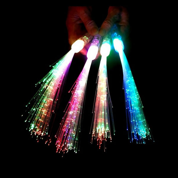 1 Leuchtwedel mit transparentem Griff MULTICOLOR