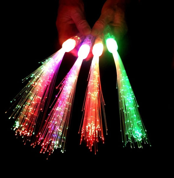 1 Leuchtwedel mit transparentem Griff MULTICOLOR