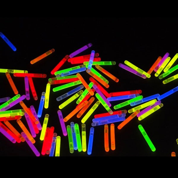 50 Mini-Knicklichter 35 x 4,8 mm im Farb-Mix