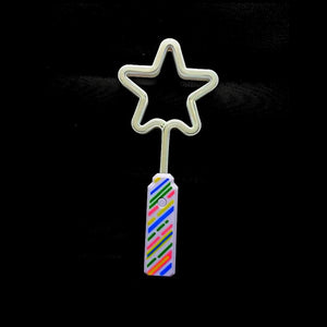 1 LED Neon Leuchtstab mit Stern in BLAU