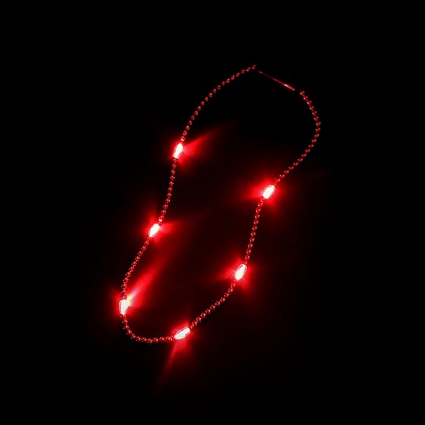 1 Perlenkette mit LEDs in ROT