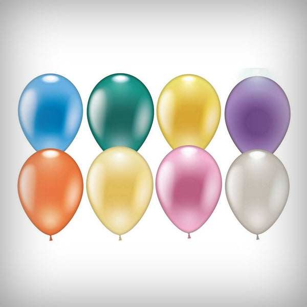 8 Perlmutt Luftballons Farb-Mix