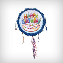 Laden Sie das Bild in den Galerie-Viewer, 1 Pinata &quot;Happy Birthday&quot; rund 50 x 50 x10 cm
