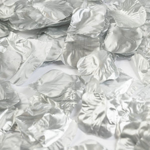 Streu-Deko Rosenblätter METALLIC SILBER 144 St.