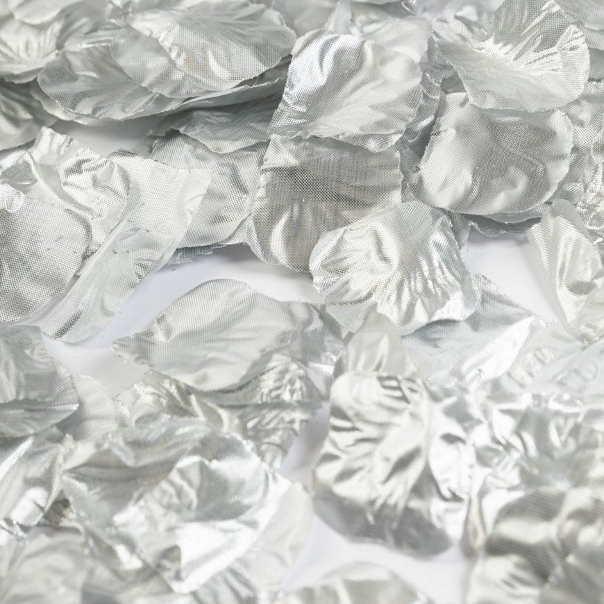 Streu-Deko Rosenblätter METALLIC SILBER 144 St.