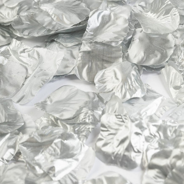 Streu-Deko Rosenblätter METALLIC SILBER 144 St.