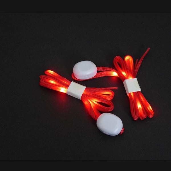 1 Paar LED Schnürsenkel Nylon ROT