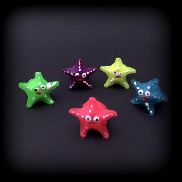 4 LED Seestern-Ringe Set