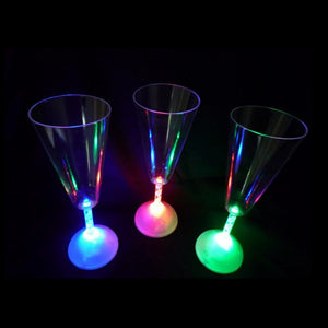 1 LED Sektglas mülticolor