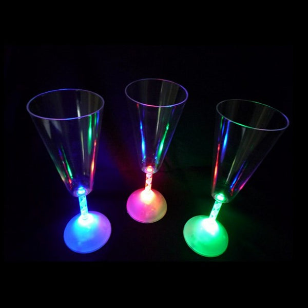 1 LED Sektglas mülticolor