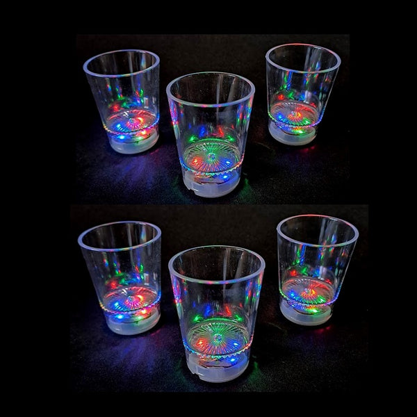 6 LED Shot Gläser MULTICOLOR