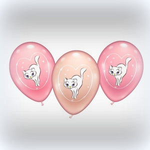 6 Ballons "Sweet little cat"
