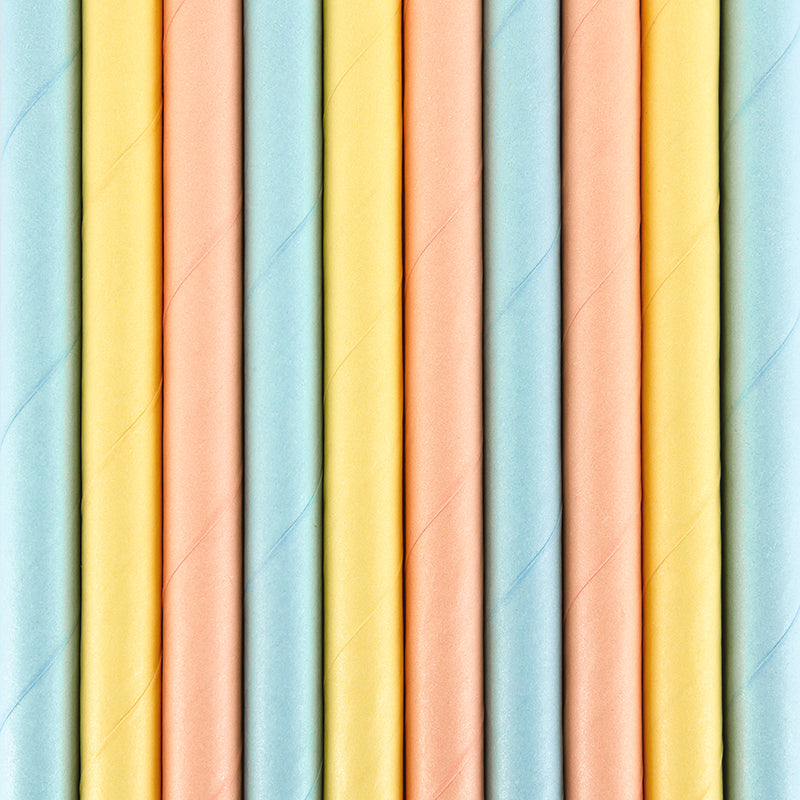 10 Papier-Trinkhalme 