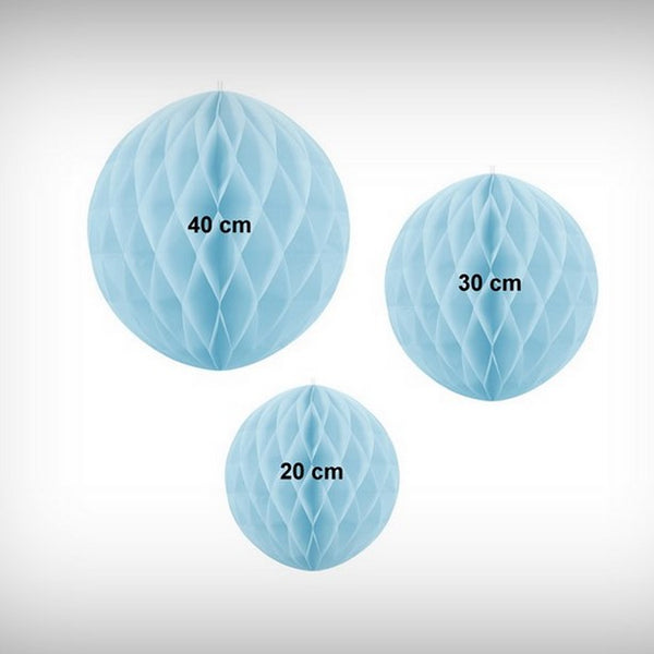1 Wabenball BLAU 20 cm (Größenauswahl)