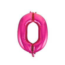 Laden Sie das Bild in den Galerie-Viewer, 1 Folienballon Zahlen von 0-9 PINK 86 cm (Auswahl)
