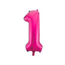 Laden Sie das Bild in den Galerie-Viewer, 1 Folienballon Zahlen von 0-9 PINK 86 cm (Auswahl)
