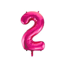 Laden Sie das Bild in den Galerie-Viewer, 1 Folienballon Zahlen von 0-9 PINK 86 cm (Auswahl)
