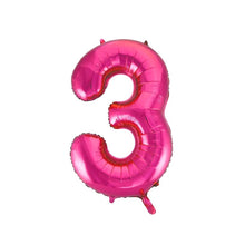 Laden Sie das Bild in den Galerie-Viewer, 1 Folienballon Zahlen von 0-9 PINK 86 cm (Auswahl)
