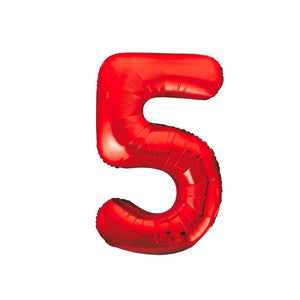 1 Folienballon Zahl 0-9 ROT 86 cm (Auswahl)
