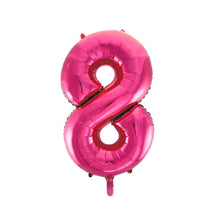 Laden Sie das Bild in den Galerie-Viewer, 1 Folienballon Zahlen von 0-9 PINK 86 cm (Auswahl)
