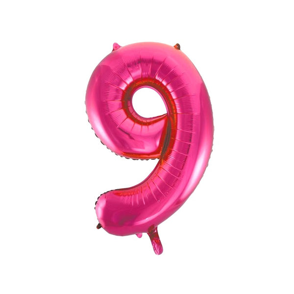 1 Folienballon Zahlen von 0-9 PINK 86 cm (Auswahl)