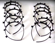 Laden Sie das Bild in den Galerie-Viewer, 1 Pack. Haarreifen-Gestelle (10 Stück) in schwarz
