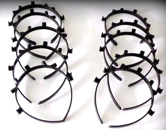 1 Pack. Haarreifen-Gestelle (10 Stück) in schwarz