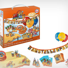 Laden Sie das Bild in den Galerie-Viewer, Party-Koffer &quot;Baustelle&quot; 60teilig

