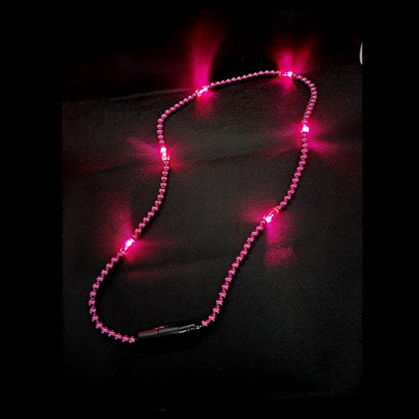 1 Perlenkette mit LEDs in PINK